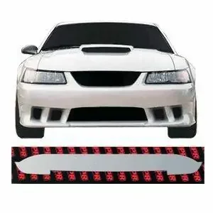 01-04 Mustang Polished Stainless Steel Hood Scoop Insert