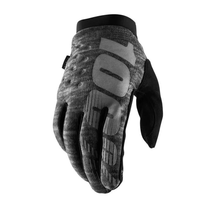 100% Brisker Cold Weather Motocross & Mountain Bike Gloves – Warm Winter Mtb & Mx Powersport Racing Protective Gear (Sm – Heathe