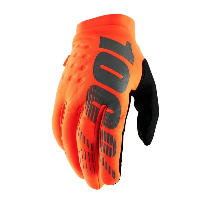100% Brisker Cold Weather Motocross & Mountain Bike Gloves – Warm Winter Mtb & Mx Powersport Racing Protective Gear (L – Flo Ora