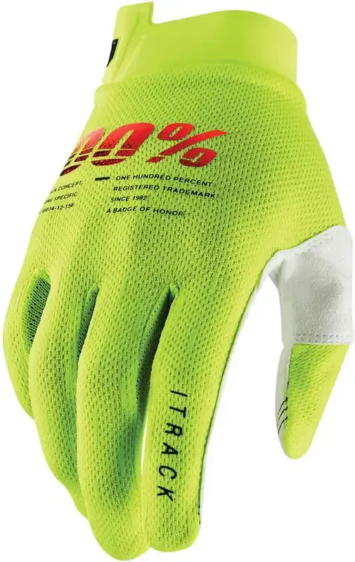 100% Itrack Youth Ultralight Motocross Gloves – Lightweight Mx Dirt Bike & Powersport Racing Protective Gear For Children