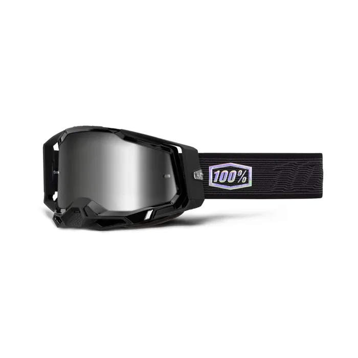 100% Racecraft 2 Mountain Bike & Motocross Goggles – Mx And Mtb Racing Protective Eyewear (Topo – Mirror Silver Lens)