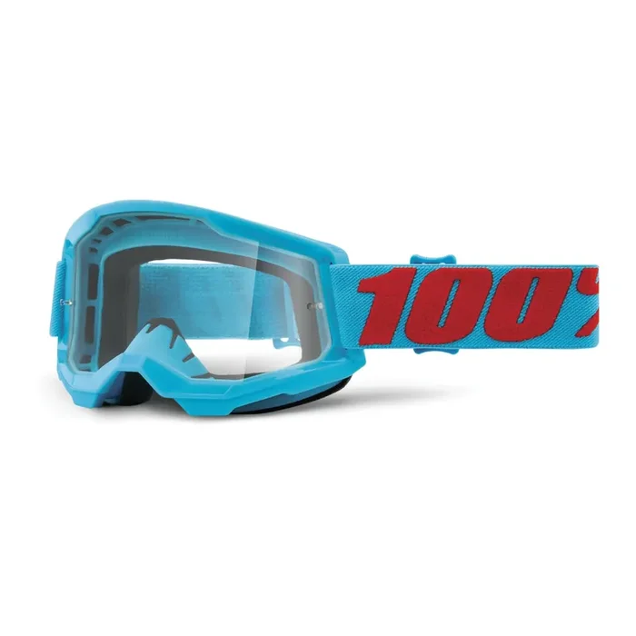 100% Strata 2 Motocross & Mountain Bike Goggles – Mx And Mtb Racing Protective Eyewear (Summit – Clear Lens)