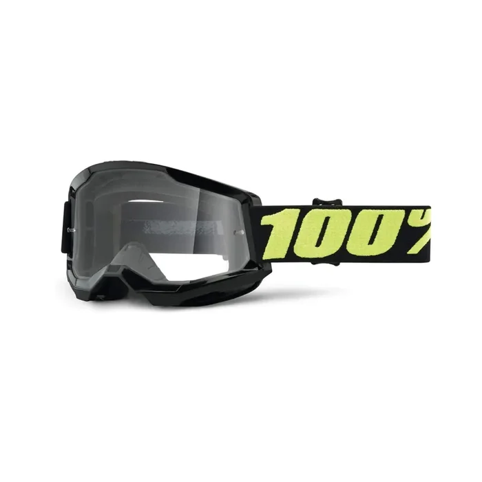 100% Strata 2 Motocross & Mountain Bike Goggles – Mx And Mtb Racing Protective Eyewear (Upsol – Clear Lens)