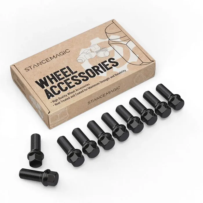 10Pcs Extended Black Lug Bolts 14X1.5 (37Mm Shank Length – Not Oe Length, Ball Radius Seat) Compatible With Audi Tt A3 A4 S4 A5 S5 A6 S6 A7 A8 B5 B6 B7 B8 Vw Volkswagen Jetta Golf Gti Passat Beetle