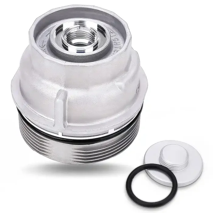 15620-31060 Oil Filter Housing Cap Assembly For Toyota Tundra Rav4 4Runner Camry Highlander Tacoma Avalon Sienna Venza Lexus Rx350 Oil Filter Housing With Oil Plug Replace 1562031060 15643-31050