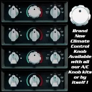 1994-2004 Mustang Designer Climate Control Knob Polished Blue