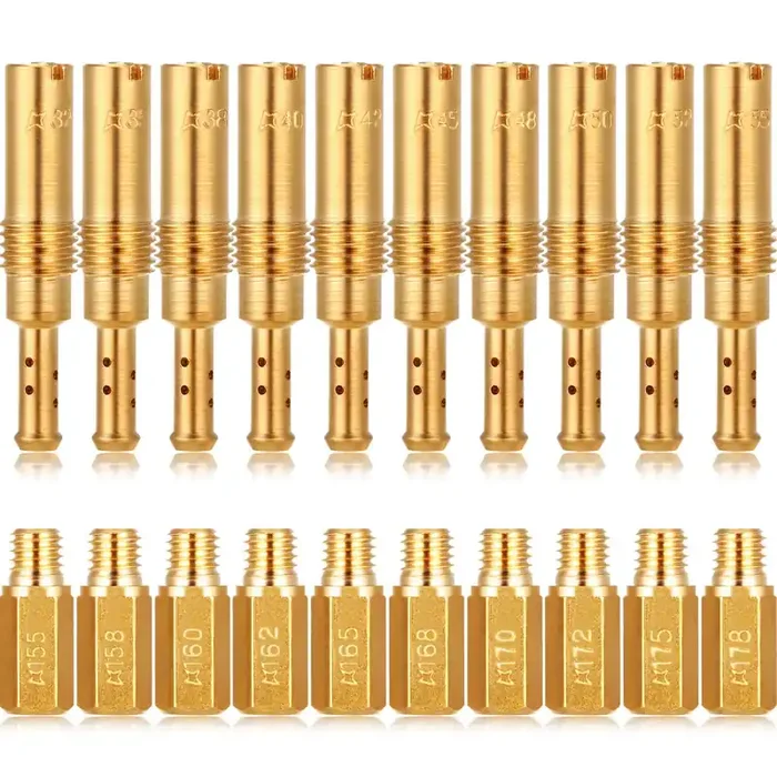 20 Pieces Carburetor Main Jet Kit, Include 10 Pieces Carburetor Main Jet And 10 Pieces Slow Jet Kit Compatible With Keihin Oko Koso Pe And For Pwk Carb