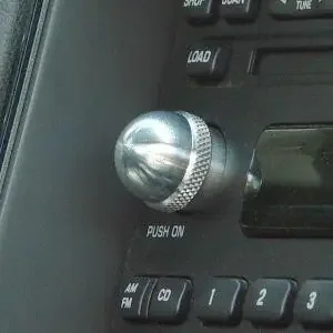 2001-2004 Bullet Style Billet Aluminum Radio Button Polished
