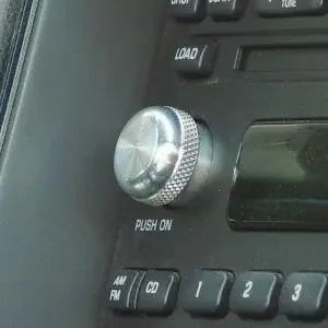 2001-2004 Flat Style Billet Aluminum Radio Button Satin