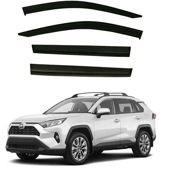 2019-2024 Black Tinted Side Window Deflector Visors Rain Guards For Toyota Rav4 2019 2020 2021 2022 2023 2024