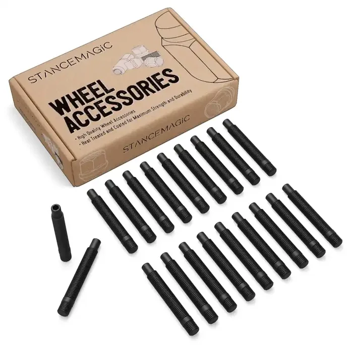 20Pcs – 14X1.5 To 14X1.5 Wheel Stud Conversion – 47Mm Shank Length – Compatible With Audi Volkswagen Tt A3 A4 S4 A5 S5 A6 S6 A7 S7 A8 S8 B5 B6 B7 B8 Jetta Golf Gti R32 Black