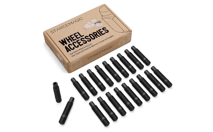 20Pcs Black Wheel Stud Conversion – 12X1.5 To 12X1.5, 33Mm Shank Length – Compatible With Bmw 128I 135I 318I 320I 325I 328I 335I M3 525I 528I 530I 535I M5 Z3 Z4 E36 E46 E60 E90 E92 E93