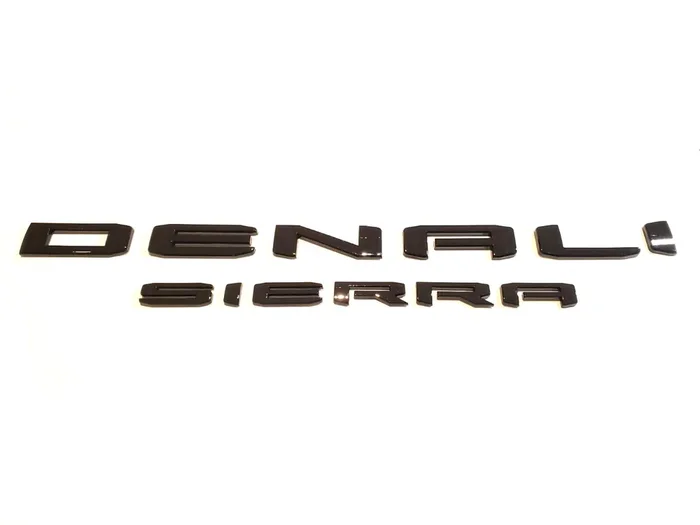 2Pack Set 2019-2025 Sierra Denali Emblem Rear Liftgate Letter Nameplate Badge 3D Compatible With Sierra 1500 2500Hd 3500Hd Denal