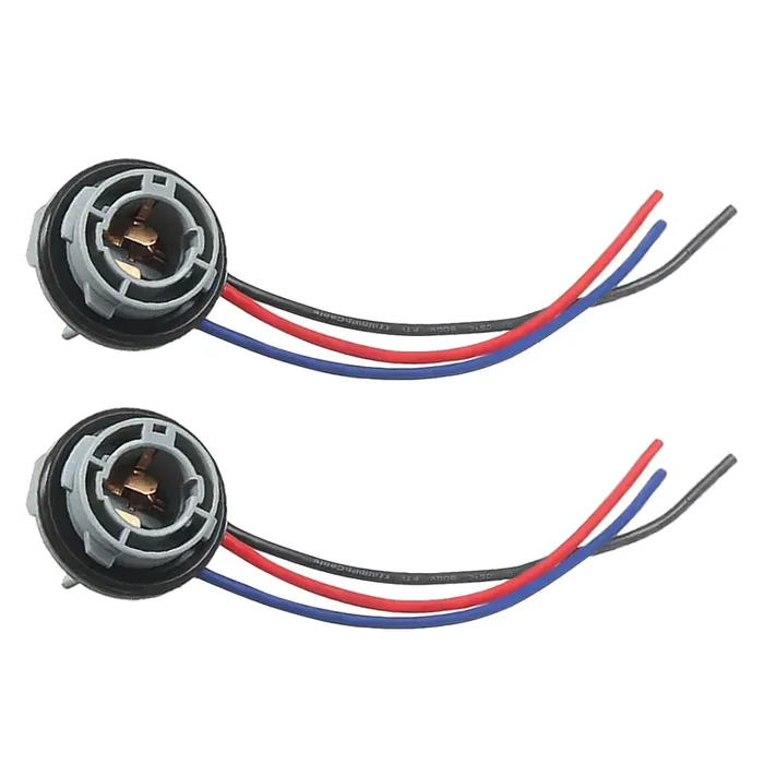 2Pcs 1157 Led Bulb Socket Plug, Waterproof Turn Signal Brake Light Tail Light Socket Harness, Base Plug Connector Professional Car Accessories Fits Most Cars, Trucks, Suvs