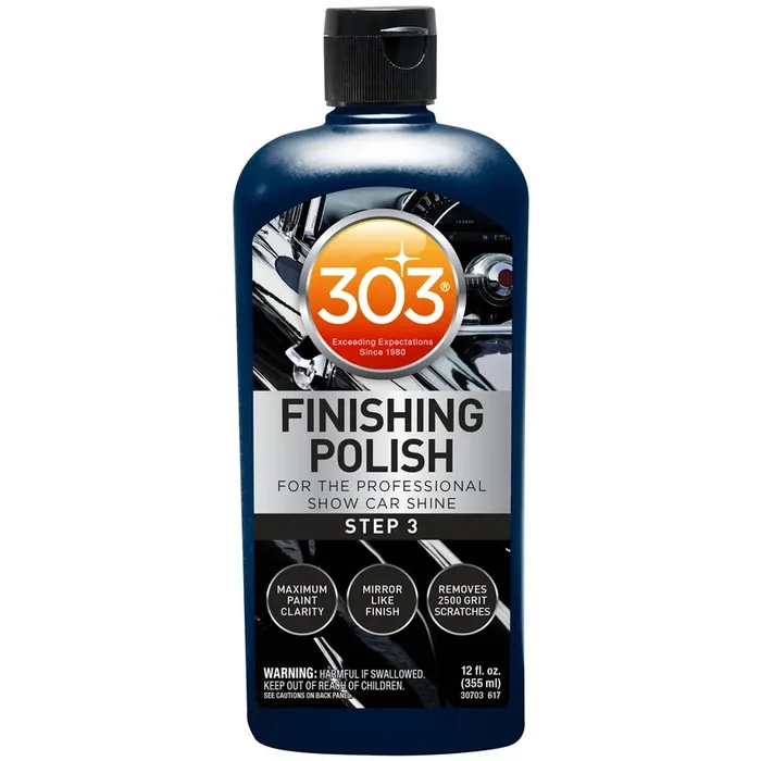 303 Products Finishing Polish For The Professional Show Car Shine – Maximum Paint Clarity – Mirror Like Finish – Removes 2500 Gr