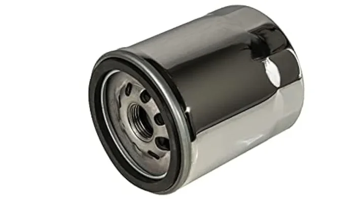 360 Twin High Performance Motorcycle Oil Filter For Harley Davidson Oil Change Kit (Chrome Oem 63798-99)