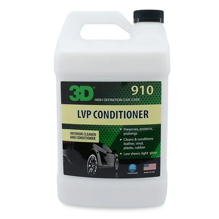 3D Leather, Vinyl & Plastic Conditioner – Restores, Conditions & Protects For Extended Life & Appearance – Great For Seats, Steering Wheels, Door Panels – Car, Office, Home Use 1 Gallon