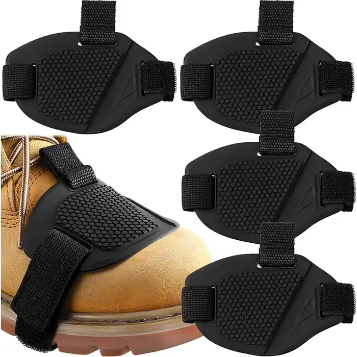 4 Pieces Motorcycle Shifter Pad Boot Cover Black Motorcycle Shoe Cover Pads Rubber Motorcycle Protector Boot Motorcycle Clutch Cover Motorcycle Shoe Protector Pads For Men Women Gear Accessories