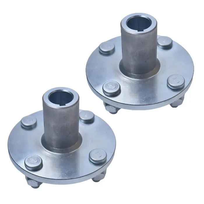 4‘ X 4‘ Go-Kart Live Axle Hub With 1‘ To 3/4‘ Step-Down – 1/4‘ Keyed Shaft, 8 Inch Rear Front Wheel, X4 Lug Set Kit(2Pcs)