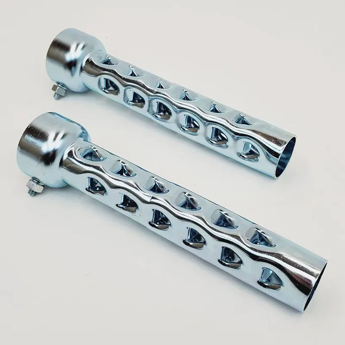 8” Long Exhaust Baffles For 2‘ Od Exhaust Pipes & Mufflers – Noise Reducer/Silencer – Sold As A Pair W/Mounting Nut & Bolt – Galvanized Steel – Motorcycle, Harley, Chopper, Bobber, Cafe Racer