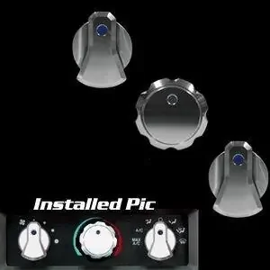 96-04 Mustang Billet Designer Style AC Knobs w/ Climate Control Satin Red