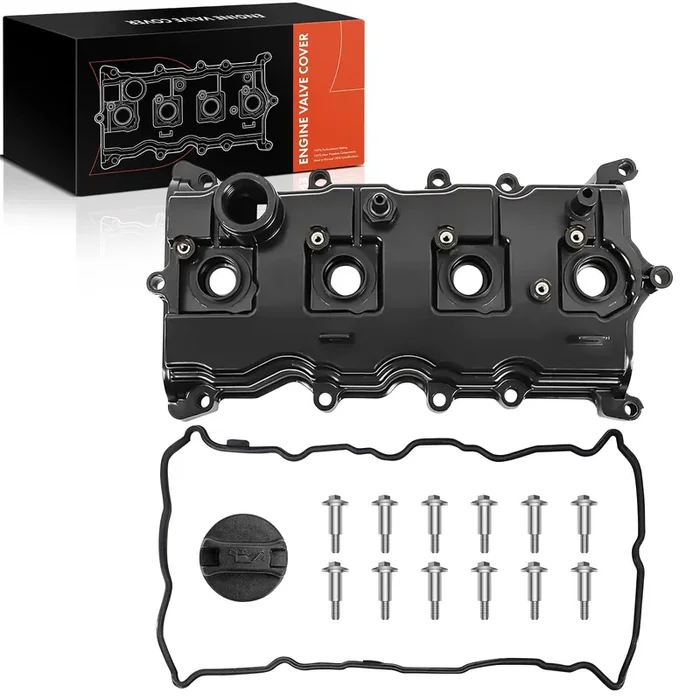 A-Premium Qr25De Engine Valve Cover With Gasket, Oil Cap & Bolt Compatible With Nissan Altima (Hybrid) 2007-2013, Sentra Se-R 2007-2012, Rogue 2008-2013, L4 2.5L Gas, Replace 13264-Ja00A 13270-Ja00A