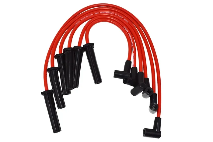 A-Team Performance – Set Of 6 Cylinder 8.0Mm Red Silicone Durable Two-Layered Silicone Coating Spark Plug Wires 4.3 Vortec – Com