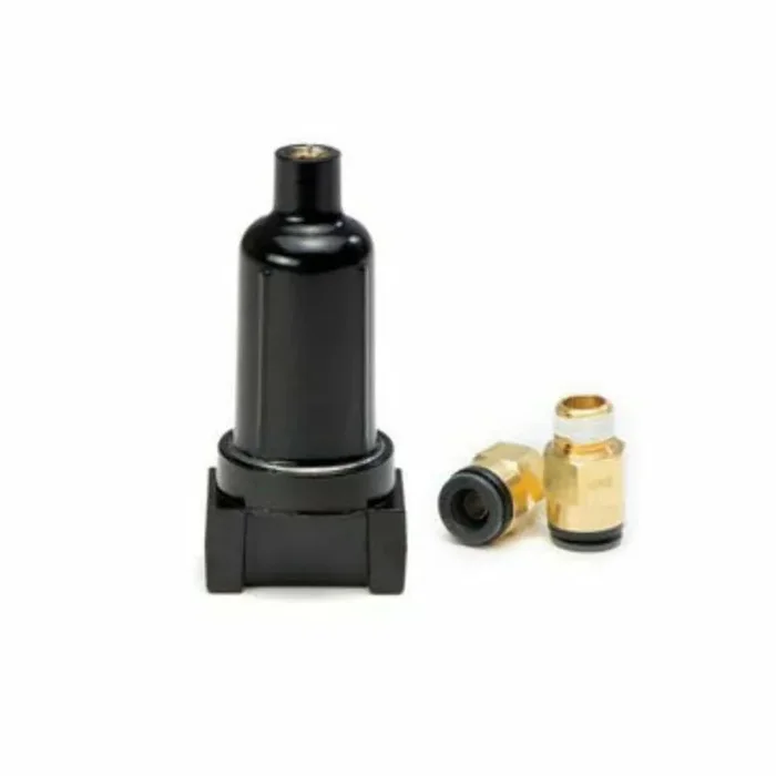 AccuAir Suspension Black Moisture Trap w/ filter w/ 2 fittings AA-3663