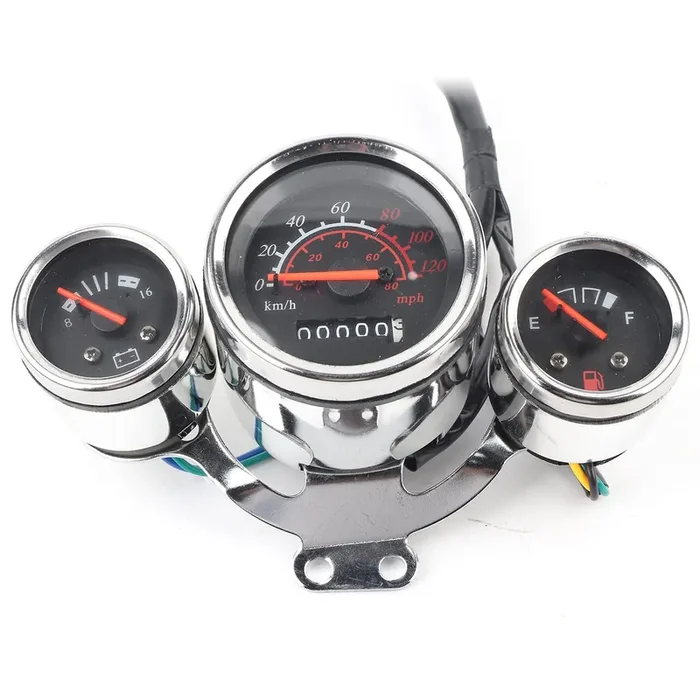 Acouto Motorcycle Instrument Kit,Motorcycle Instrument Digital Tachometer Speedometer Odometer Meter Gauge Kit