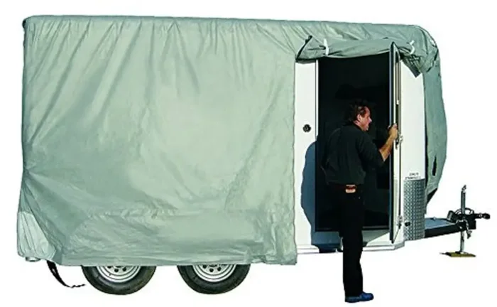 Adco 46003 Sfs Aqua-Shed Bumper-Pull Horse Trailer Cover – 12‘1‘‘ To 14‘