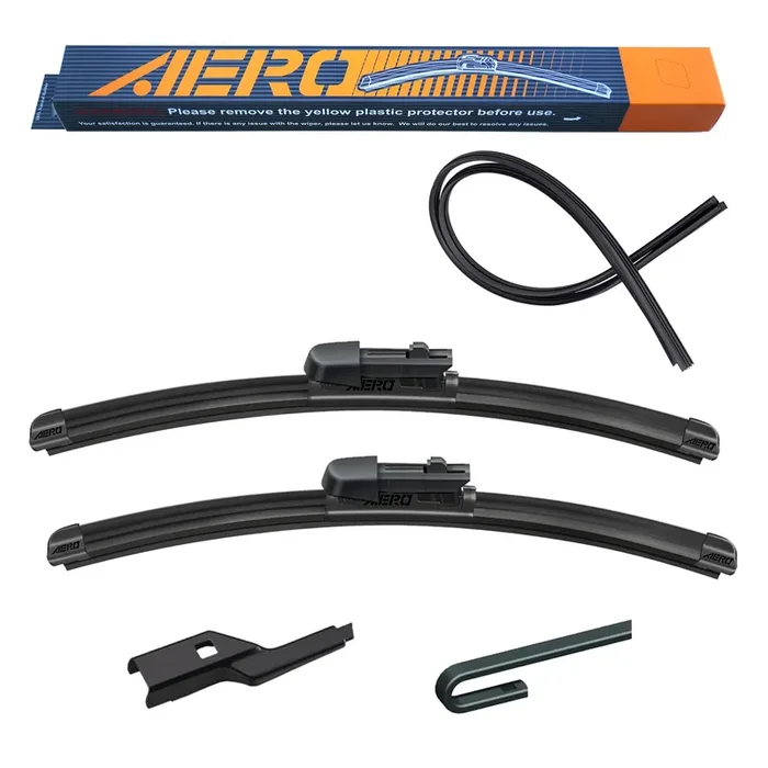Aero Avenger 24‘‘+15‘‘ Premium All-Season Windshield Wiper Blades With Extra Refills Oem Replacement For Chevrolet Chevy Spark 2
