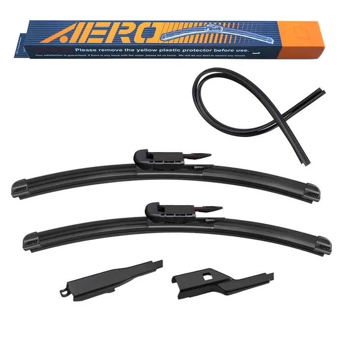 Aero Avenger 24‘+19‘ Premium All-Seasaon Windshield Wiper Blades With Extra Refills Oem Replacement For Audi A3 2014-2008 (Set Of 2)