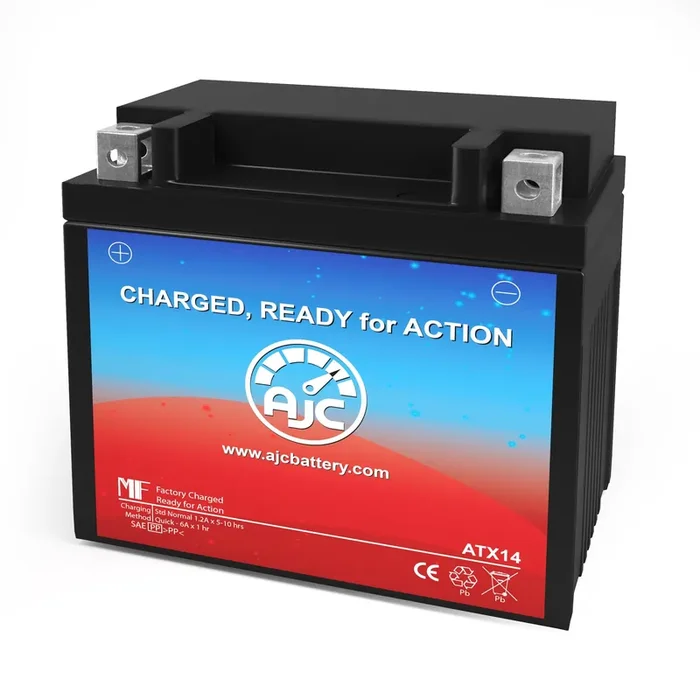 Ajc Battery Compatible With Kawasaki Kvf650 Brute Force 650Cc Atv Battery (2002-2013)