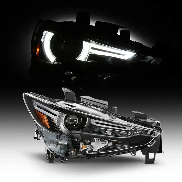 Akkon – Fits 2017-2021 Mazda Cx-5 Full Led Tube W/Afs Projector Headlight Right Passenger Side