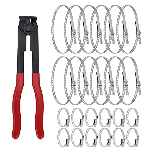 Alpha Rider For Auto/Atv Cv Joint Axle Boot Clamp Pliers Tool With 24 Crimp Bands,Ear Type Extension For Most Cars,Universal Car