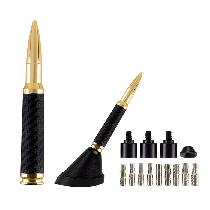 Ammotenna Gold with Carbon Fiber Wrap – .30 Caliber Replica Antenna 30GCF