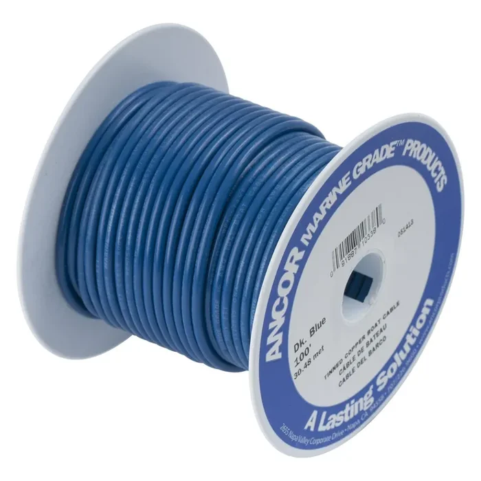 Ancor 100125 Tinned Copper Wire, 18 Awg (0.8Mm2), Dark Blue – 250Ft