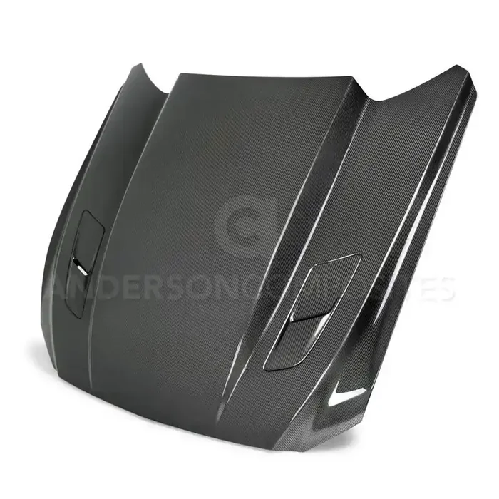Anderson Composites Double-Sided Carbon Fiber Cowl Hood – 2015-2017 Mustang GT (HD15FDMU-CJ-DS)
