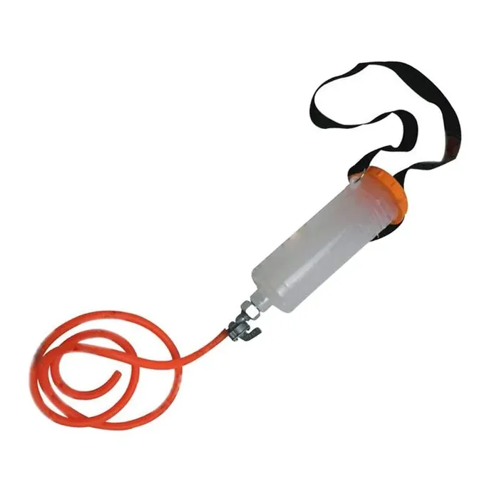 Annafi® Auxiliary Fuel Tank For Servicing Your Bike 300Ml Fuel Tanks & Accessories Workshop Tool Balancing Carbs Carburetor Petrol 300Ml Tank Royal Enfield Bsa Norton Vintage Bikes (Orange)