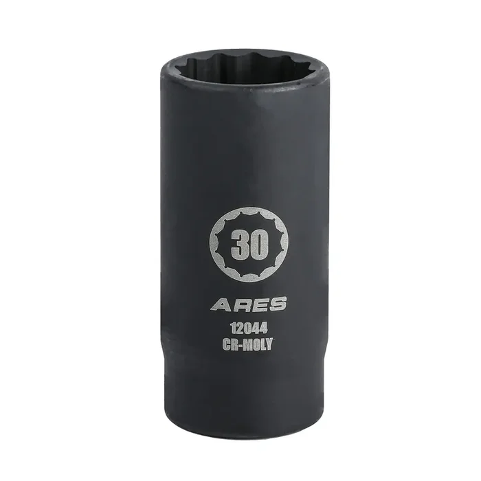 Ares 12044-30Mm Axle Nut Socket – 12 Point Socket – Extra Deep 1/2-Inch Drive Impact Socket For Easy Removal Of Axle Shaft Nuts