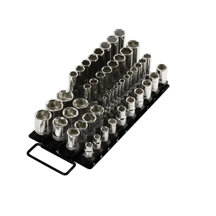 Ares 60001-48-Piece Black Socket Organizer Tray – Professional Grade Socket Holder Can Carry 1/4-Inch, 3/8-Inch, And 1/2-Inch Dr