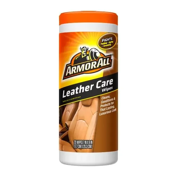 Armor All Car Interior Cleaner Leather Wipes – Cleaning For Cars & Truck & Motorcycle, 20 Count (Pack Of 6), 10881