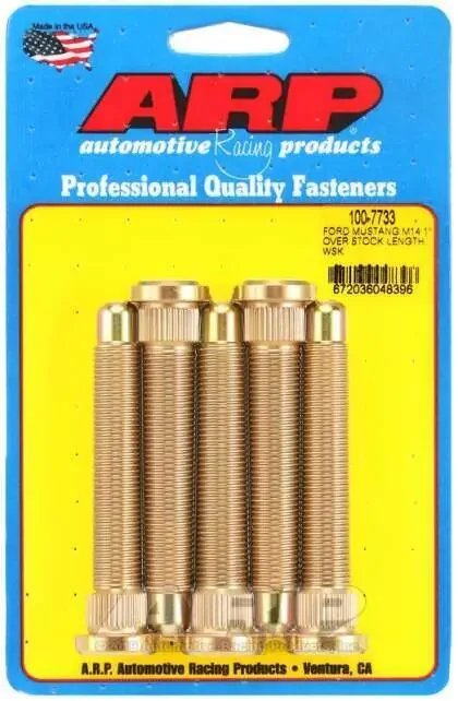 ARP 100-7733 2015-2020 Mustang 14mm Wheel Stud Kit – 1″ Longer Than Stock Length (Set of 5)