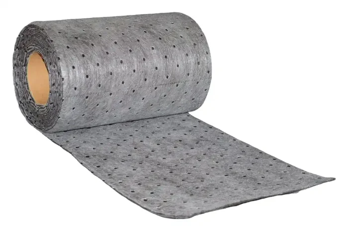 Atlas Connect Oil Absorbing Pads Roll 10‘ X 10‘ 3Mm Thickness 30 Medium Duty Oil Absorbent Pads Gray