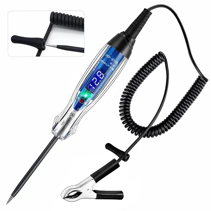 Atoblin Test Light Automotive, 3-60V Dc Led Digital Circuit Tester, Heavy Duty Light Tester With Voltmeter, Auto Voltage Tester