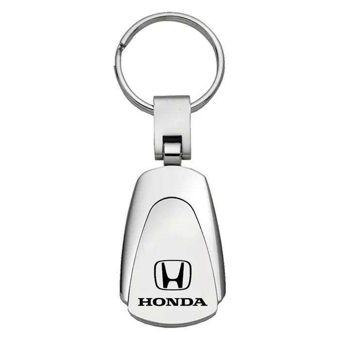 Au-Tomotive Gold, Inc. Officially Licensed Chrome Metal Tear Drop Key Chain For Honda