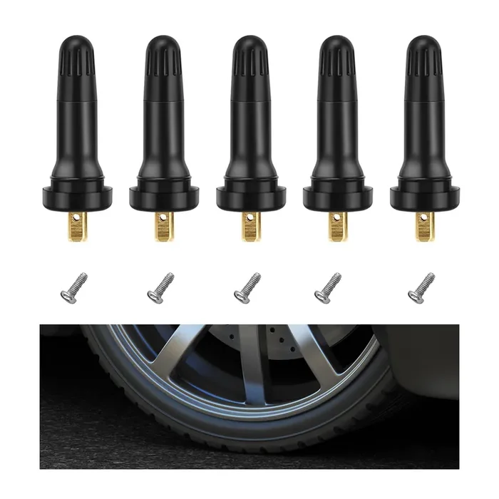 Augeny 5Pcs Tpms 20008 Tire Valve Stem, Snap-In Rubber Tubeless Tire Pressure Sensor Valve Stem ?Replacement Compatible With Commander, Liberty, Lucerne, Avenger, Charger, Durango