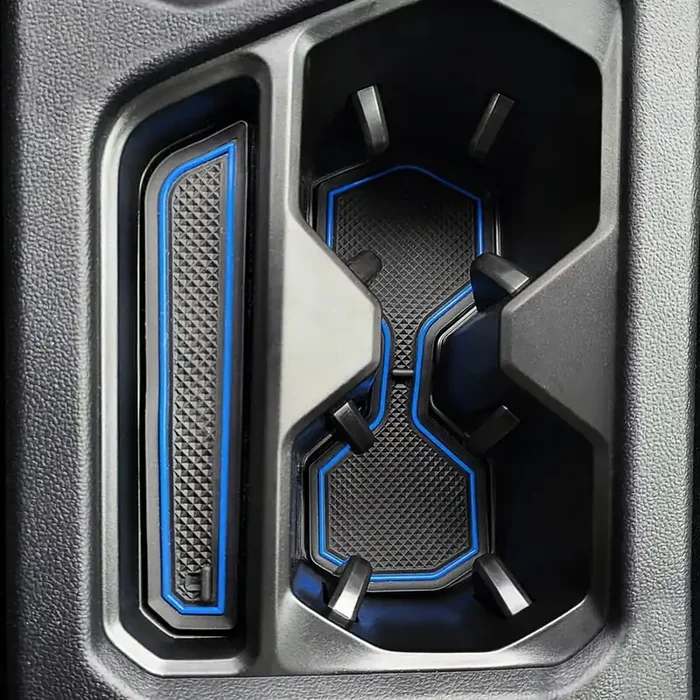 Auovo Anti Dust Cup Holder Insert Liners For Volkswagen Vw Taos Accessories 2024 2023 2022 Custom Fit Interior Mats 5Pcs (Blue)