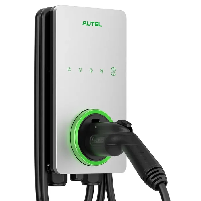 Autel Home Level 2 Ev Charger Up To 50Amp, 240V, Indoor/Outdoor Car Charging Station, Flexible 25-Foot Cable,Hardwired, Silver