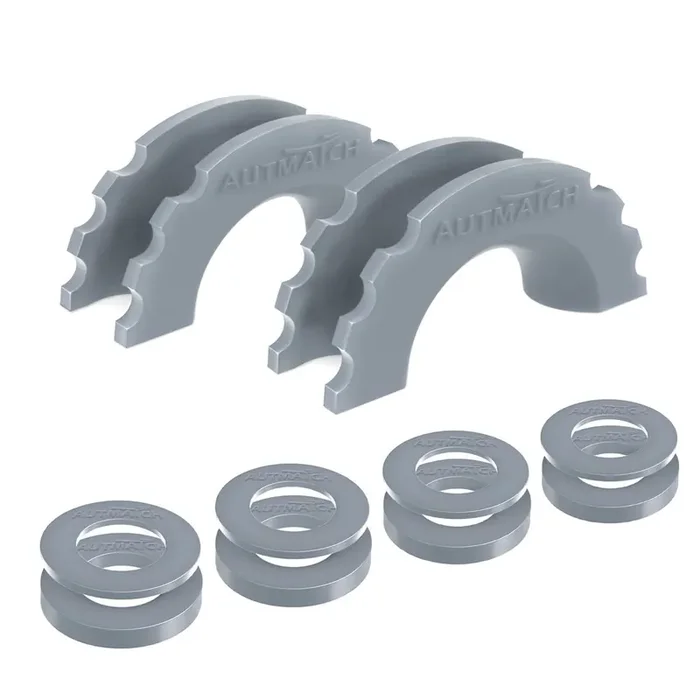 Autmatch Pack Of 2 D Ring Shackle Isolators Washers Kit 2 Rubber Shackle Isolators And 8 Washers Fits 34 Shackle Prevents Rattli